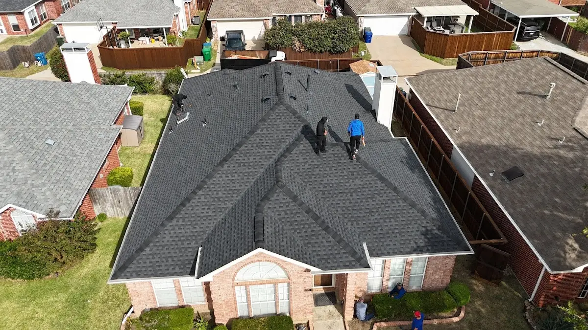 Slate & Tile Roof Repair work in progress on a Goldsboro property